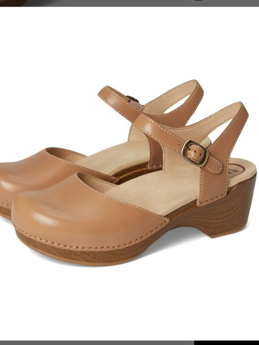 Dansko Sam Clogs in Sand Dollar Full Grain